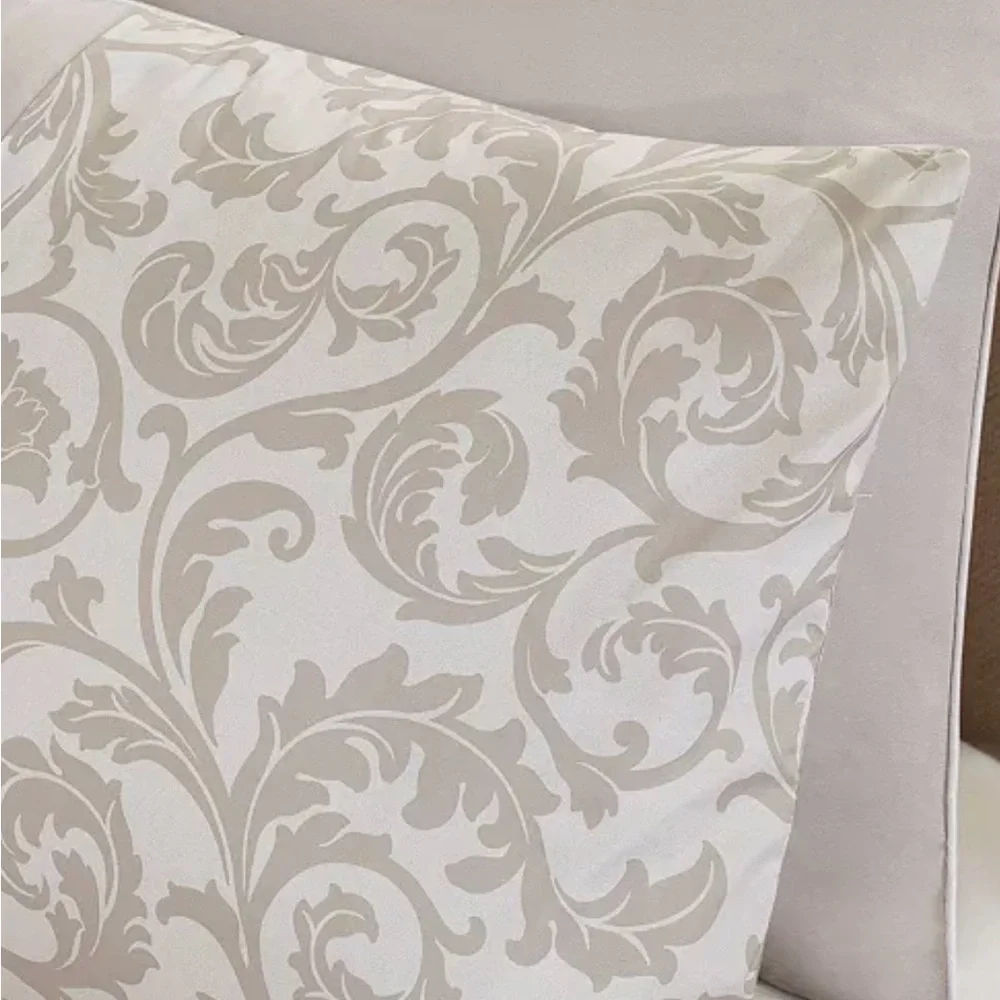 California King Elegant Cream Comforter 7piece Set